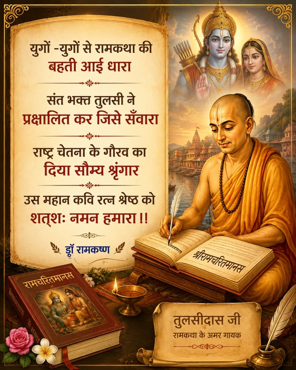 हिंदी के महान कवि गोस्वामी तुलसीदास 